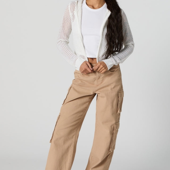 💢SOLD💢Streetwear Society Open Knit Zipped up Hoodie - Picture 2 of 13